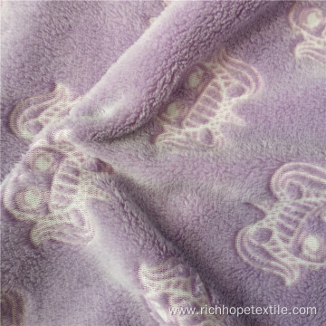 Glue Printed Flannel Printing Blanket Fabric